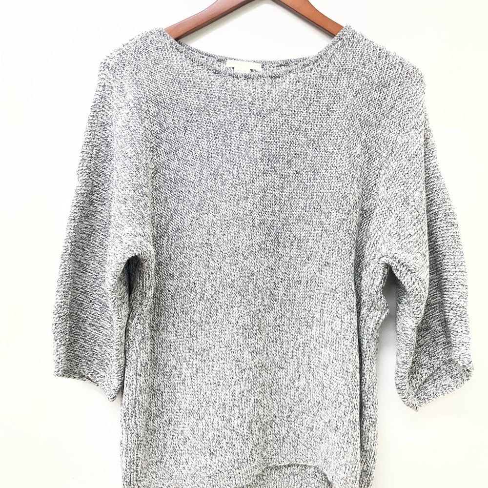 H&M Basic Oversize Wide Sleeve Gray Sweater Size M Medium Chunky Knit